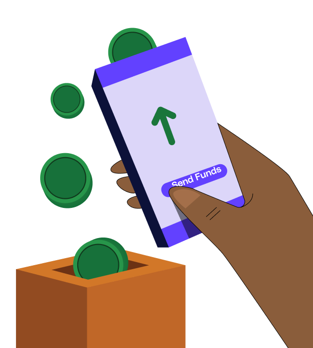 Send and receive money on phone